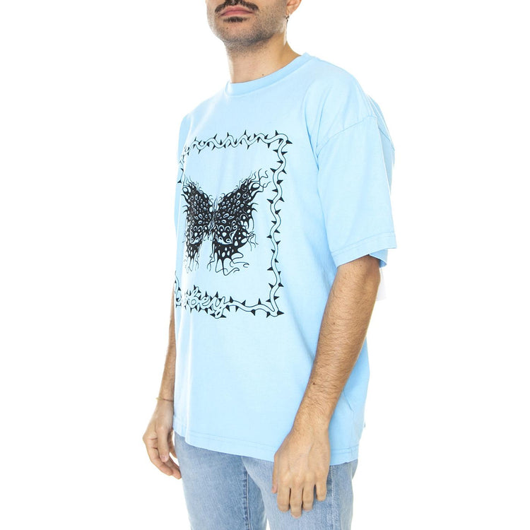 Obey Tribal Butterfly Heavyweight Tee Sky Blue - Maglietta Girocollo Uomo Azzurra 166913423-SKY  OBEY 