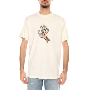 Burnt Bone Hand Unbleached Cotton - Maglietta Girocollo Uomo Beige SCA-TEE-12921 Unbleached Cotton SANTA CRUZ 