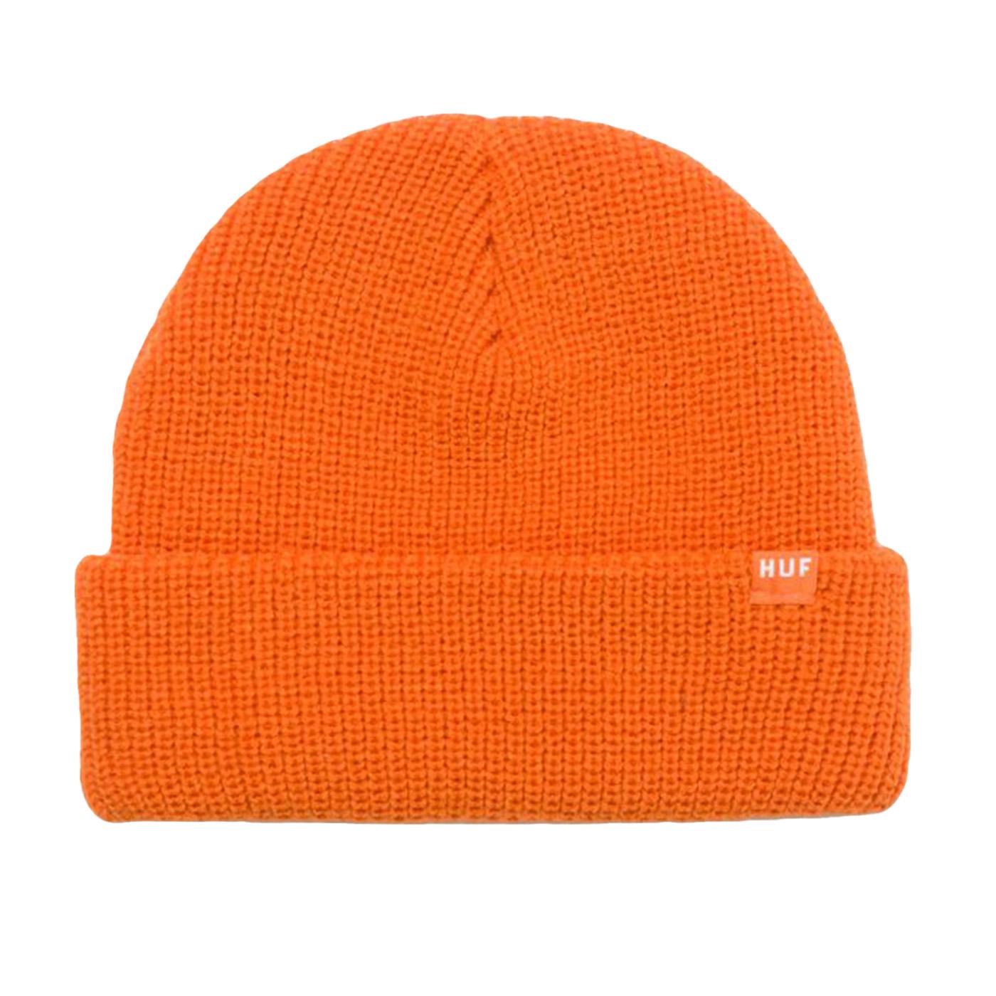 Set Usual Beanie Orange - Cappellino Arancione in Maglia BN00134 ORG HUF 