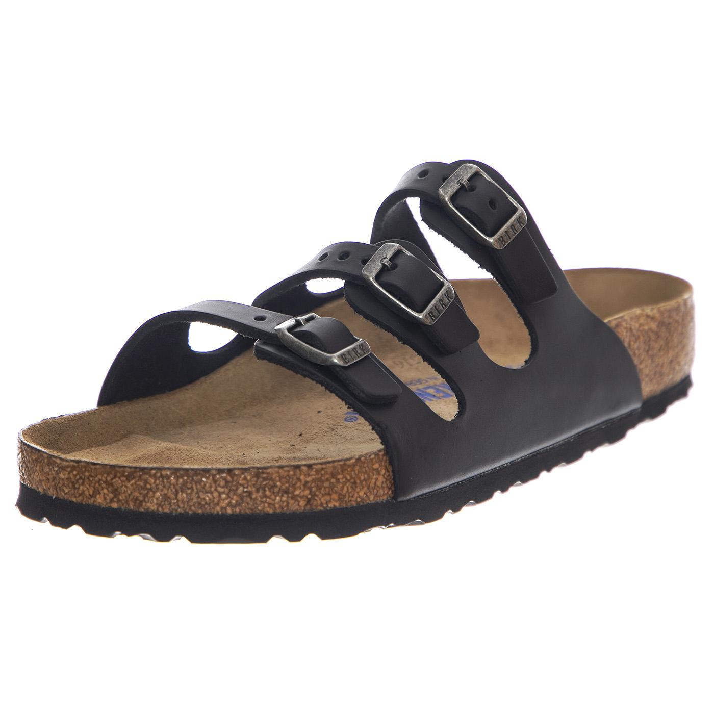 Florida SFB black, Oiled Leather - Sandali Donna Neri 1011445  BIRKENSTOCK 