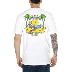 Vans Down Time SS Tee White - Maglietta Girocollo Uomo BIanca VN000G64WHT1  VANS 