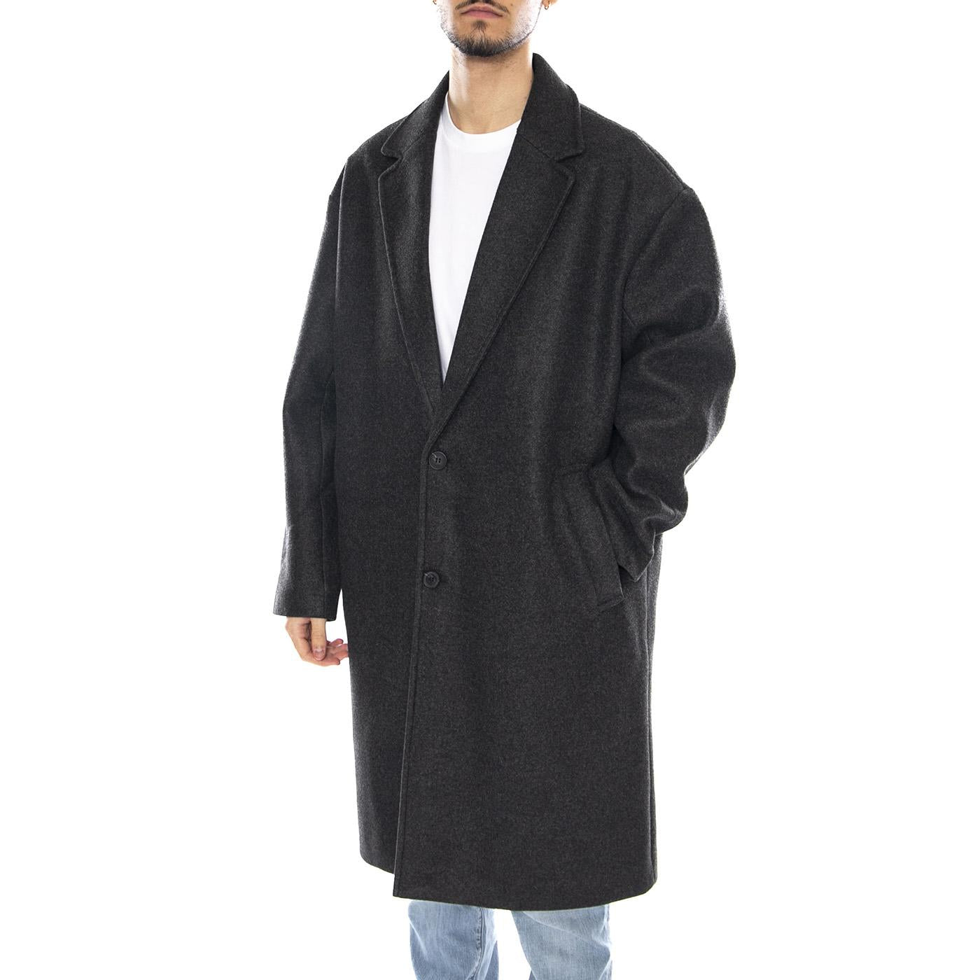 Worf Life Oversize Coat OTW -- Cappotto Uomo Nero 22031195-4765167 . ONLY & SONS 