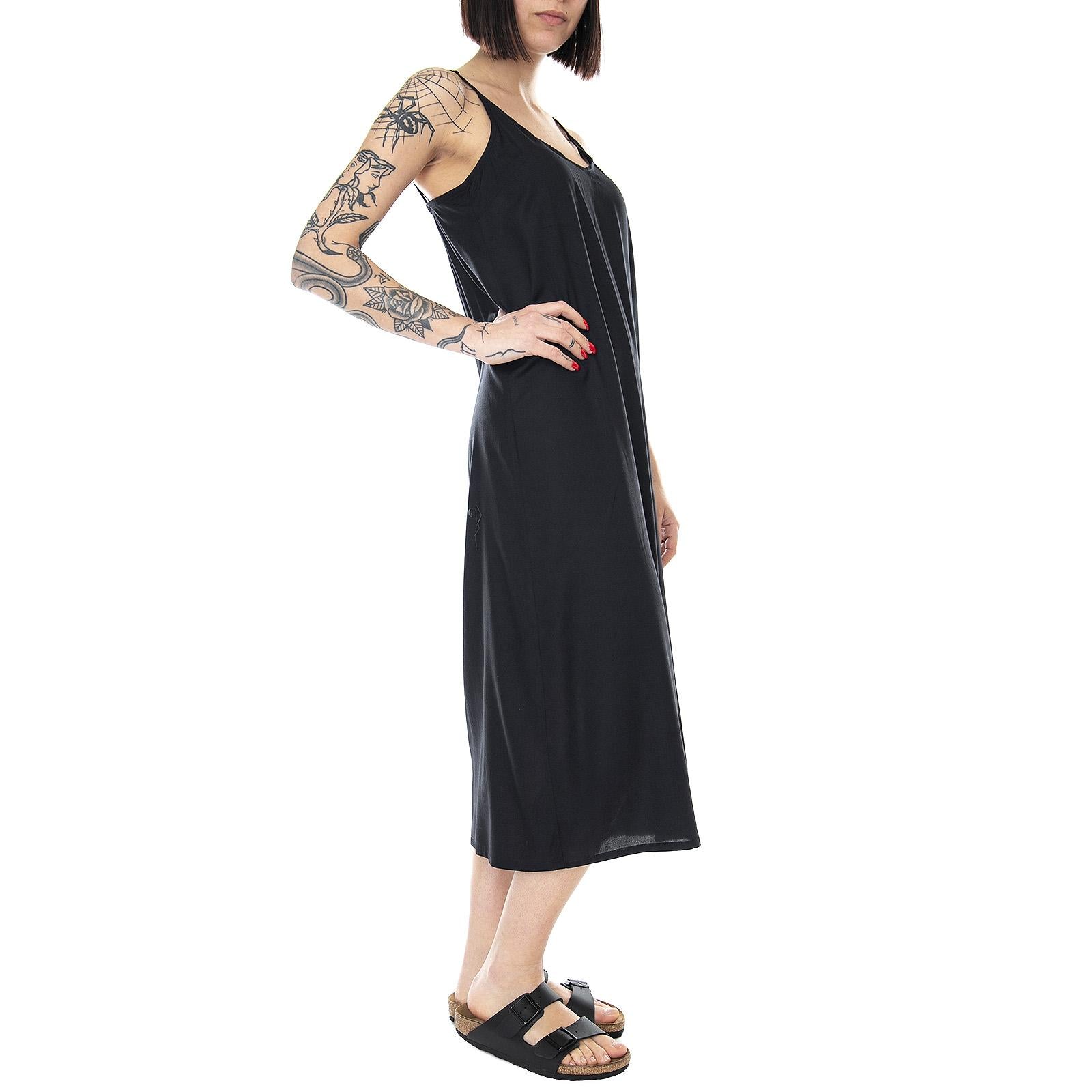 Womens Night Fever Midi Dress - Black - Abito Donna Nero 01232-BLACK . BRIXTON 