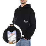 Starts And Stripes Black Hoodie - Felpa con Cappuccio Uomo Nera  Uomo CAT