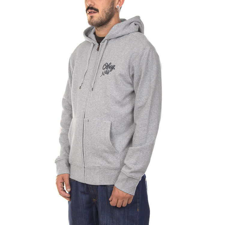CARELESS WHISPERS ZIP HOODED P ATHLETIC HEATHE 86131_4  OBEY 