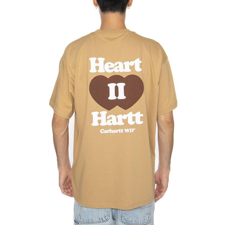 S/S Heart II Hartt T-Shirt Dusty H Brown - Maglietta Girocollo Uomo Marrone I035203.07EXX  CARHARTT WIP 