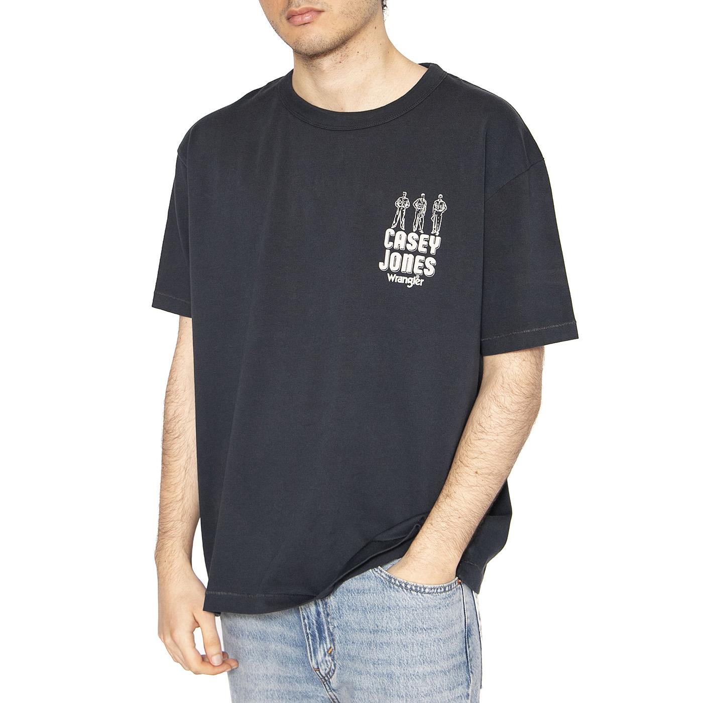 CJ Graphic Tee Dark Navy - Maglietta Girocollo Uomo Blu 112362911  WRANGLER 