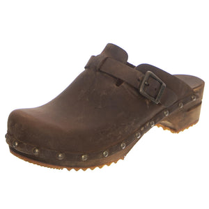 W' Wood-Kristel Open Antique Brown - Sandali in Pelle Donna Marroni 455205W-78  SANITA 