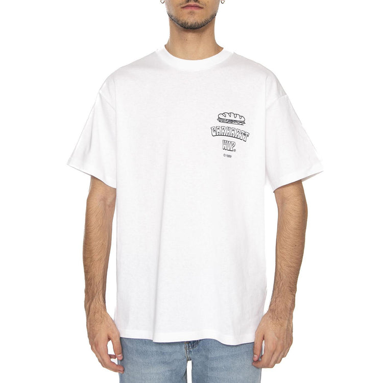 S/S Sandwich T-Shirt White - Maglietta Girocollo Uomo Bianca I035230.02XX . CARHARTT WIP 