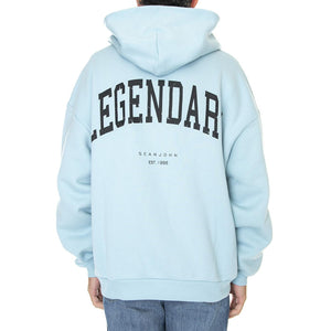 Script Logo Washed Out Legendary Hoodie 01 Light Blue - Felpa con Cappuccio Uomo Blu 6021063/222  SEAN JOHN 