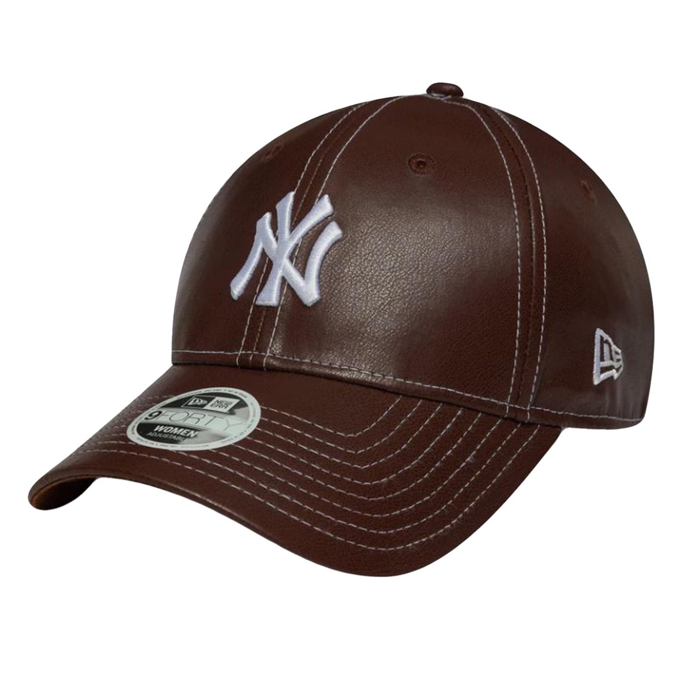 WMN Topstitch PU 940 Med Brown New York Yankees - Cappellino Marrone Donna 60691325 . NEW ERA 
