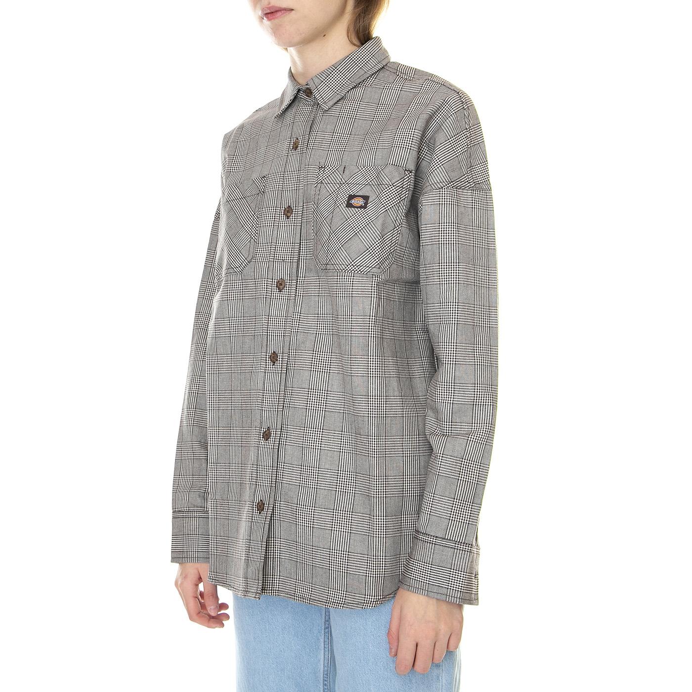 W' Bakerhill Shirt Dark Brown - Camicia Donna Multicolore DK0A4Y15DBX1  DICKIES 