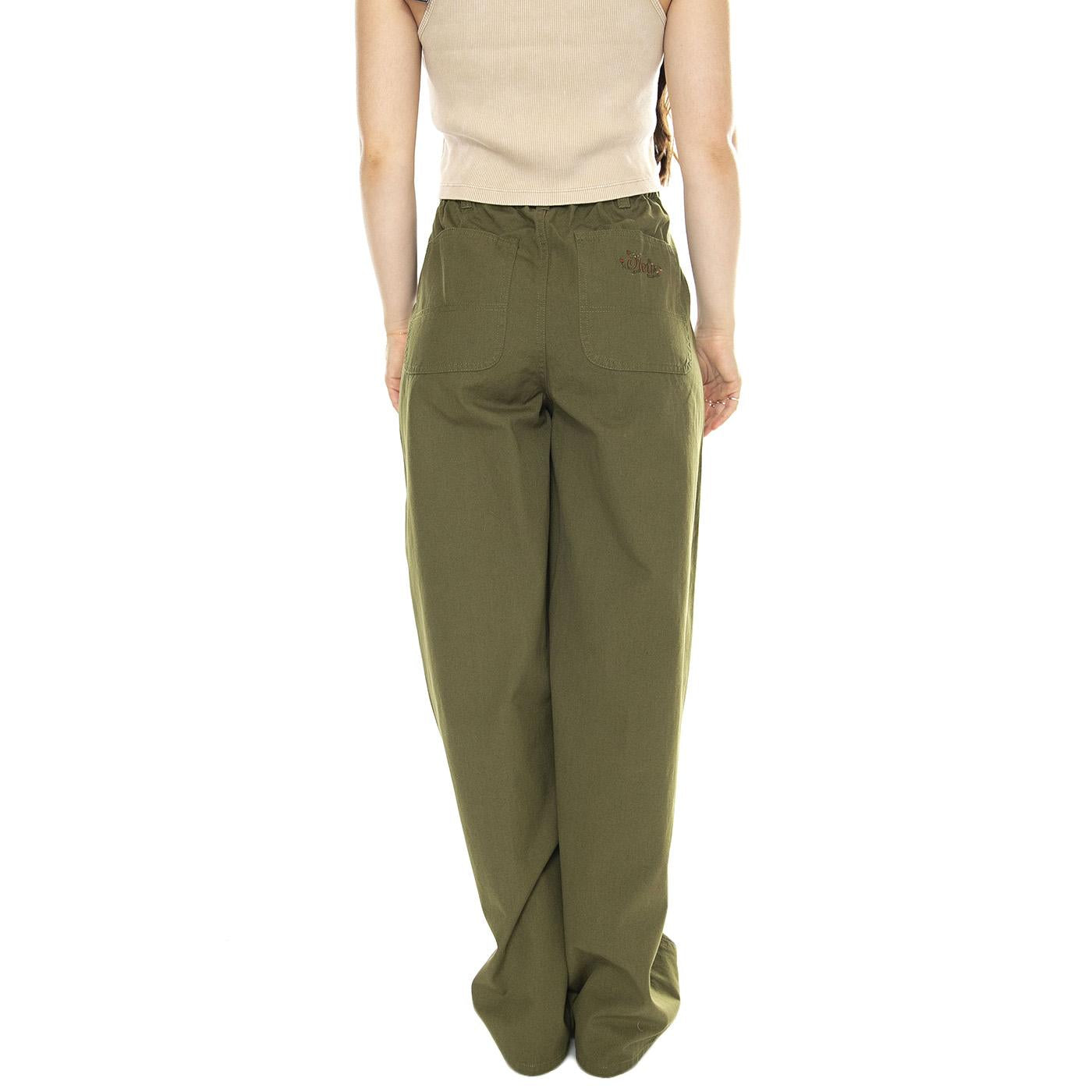 Obey Eugene Utility Pant Moss Green - Pantaloni Donna Verdi 242020108-MGN  OBEY 