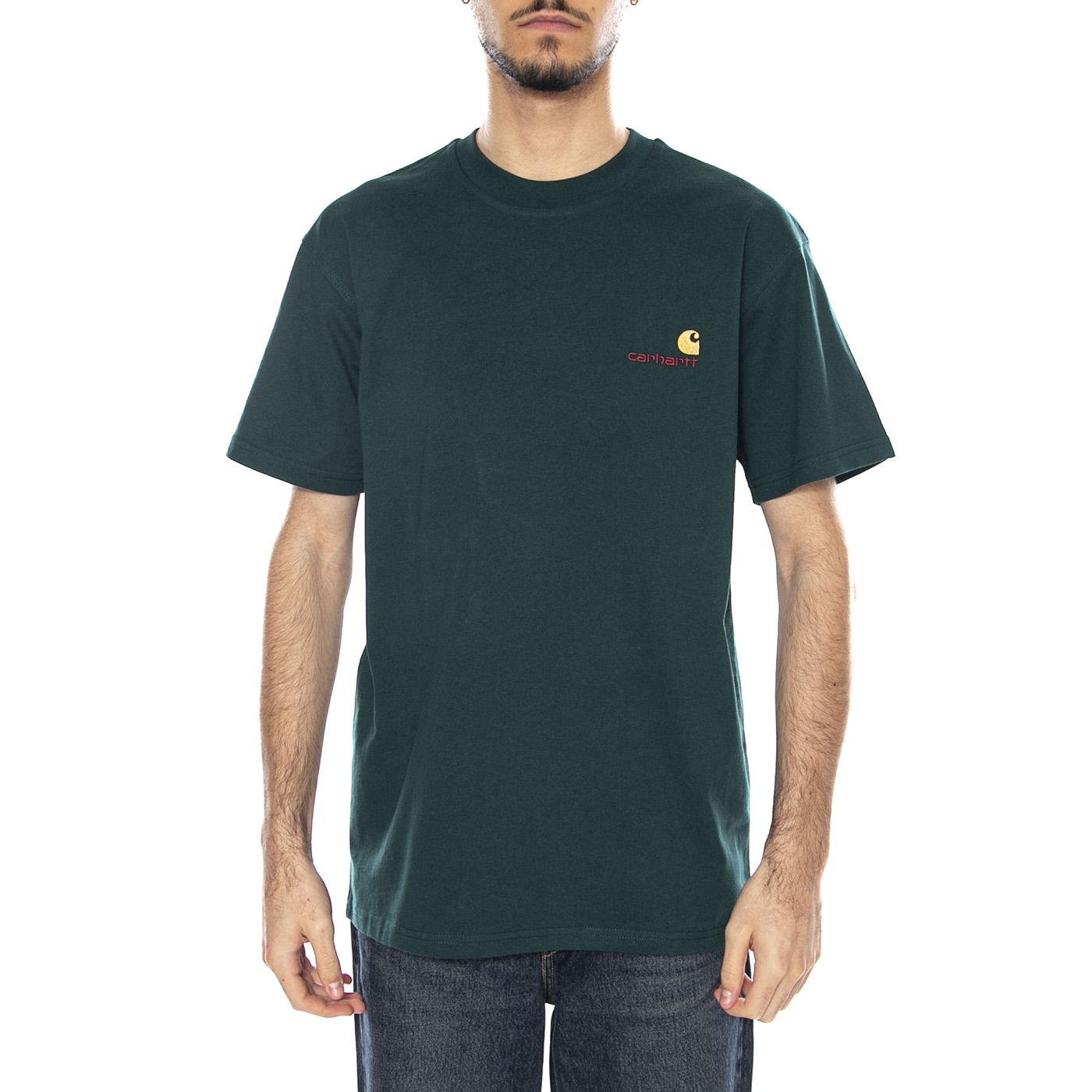 S/S American Script Maglietta -- Maglietta Uomo Dark Fir I029956.05AXX . CARHARTT WIP 