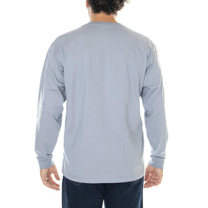 L/S Pocket T-Shirt Mirror / Gold - Maglietta Girocollo Maniche Lunghe Uomo Grigia I026392.1R2XX  CARHARTT WIP 