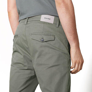 Mn Cropson Chino Pants - Sage - Pantaloni Chino Uomo Verde 181202-926  ELVINE 