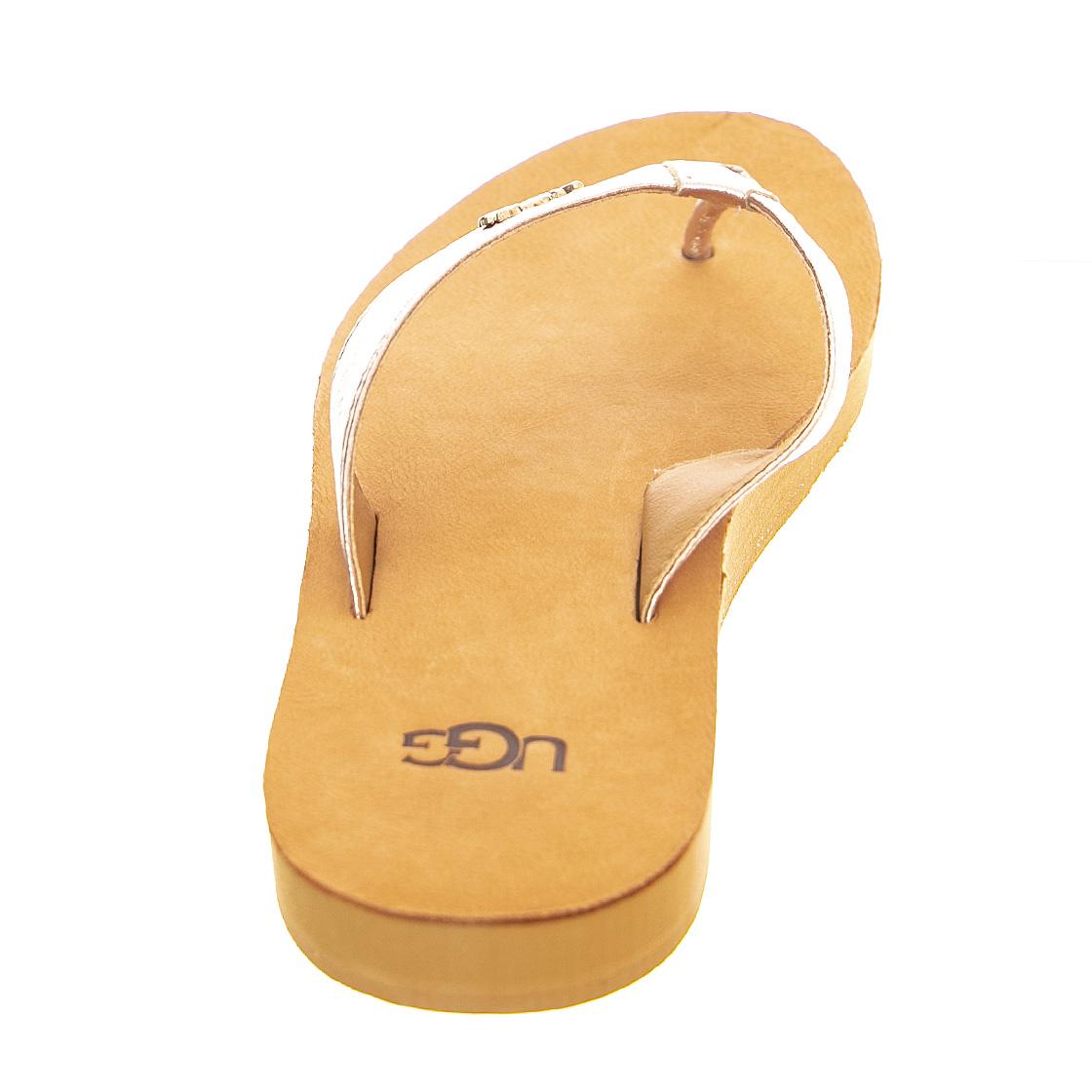 Womens Tawney Logo Rose Gold Metallic Sandals USW 10 UGSTAWLRGMT1119998W  UGG 