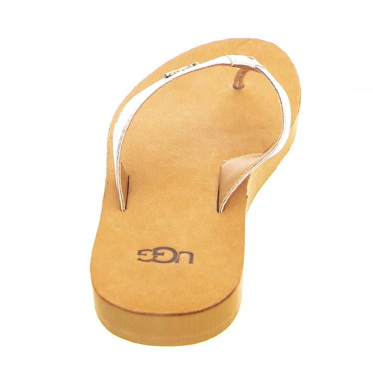 Womens Tawney Logo Rose Gold Metallic Sandals USW 10 UGSTAWLRGMT1119998W  UGG 