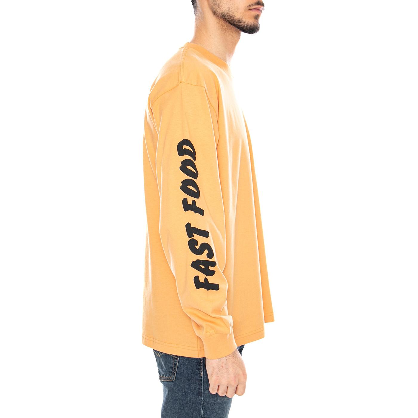 L/S Cold Drinks T-Shirt Gentle Orange - Maglietta Girocollo Maniche Lunghe Uomo Arancione I036216 3IAXX CARHARTT WIP 