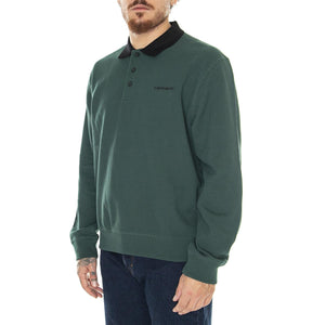L/S Vance Rugby Shirt Discovery Green / Black - Polo Maniche Lunghe Uomo Verde I032203.1QGXX  CARHARTT WIP 