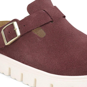 Boston Chunky Berry Crush, Suede Leather - Sandali Donna Bordeaux 1028395  BIRKENSTOCK 