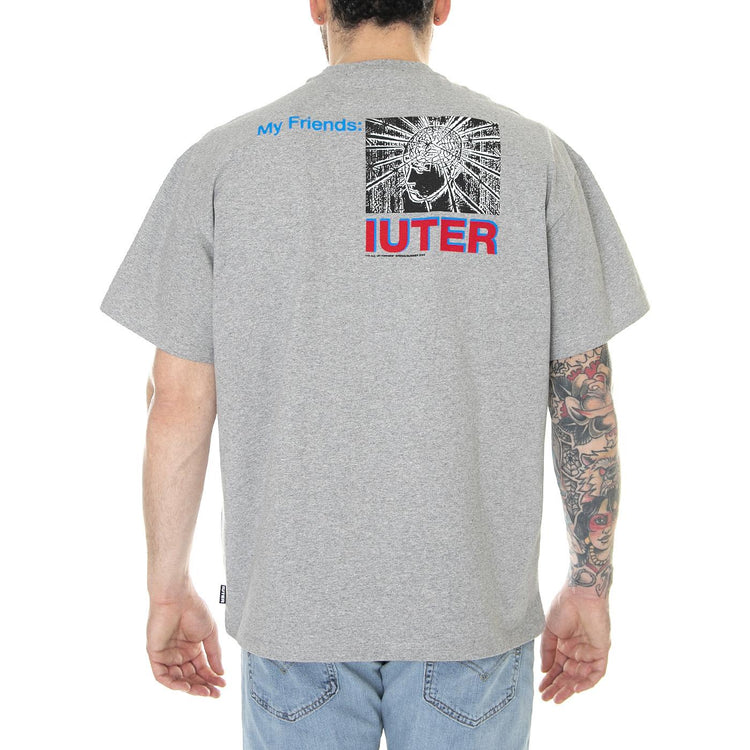 Brain Tee Light Grey - Maglietta Girocollo Uomo Grigia 23SITS87-LIGHT GREY  IUTER 