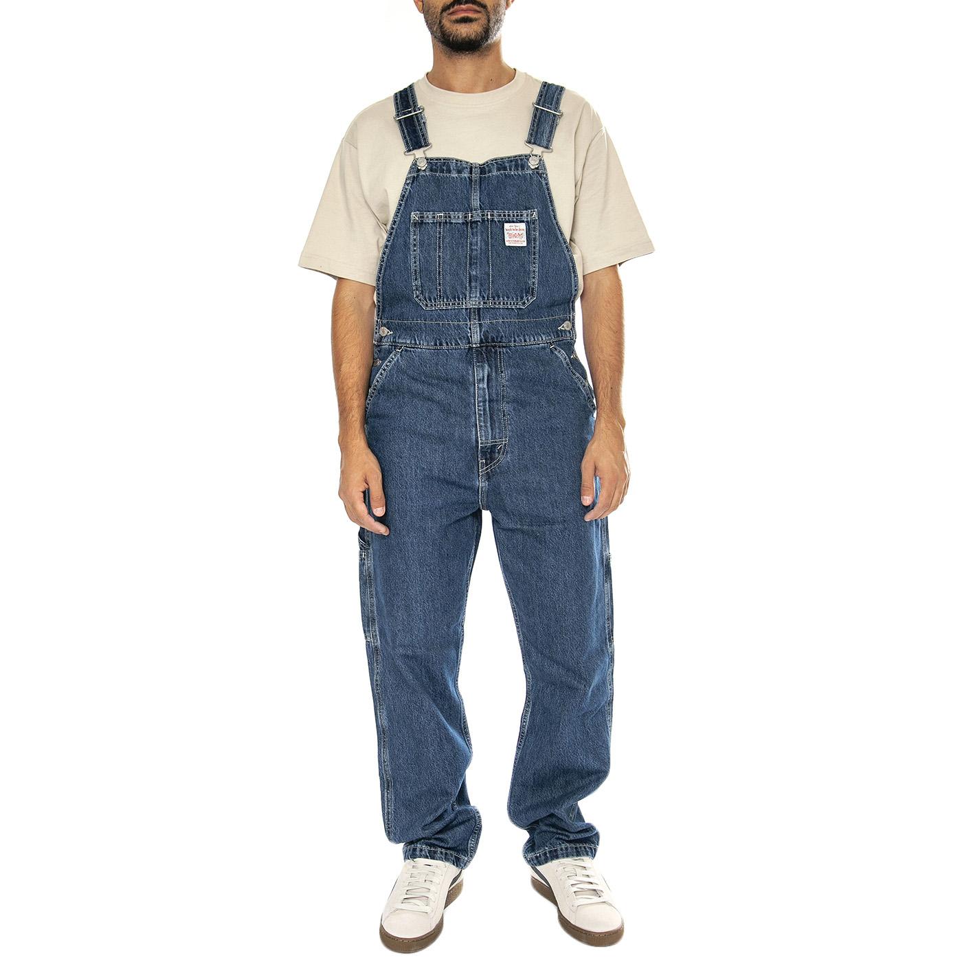 RT Overall Get Involved Overall Dark Indigo Flat Finish - Salopette Denim Jeans Uomo Blu 79107-0027  LEVIS 