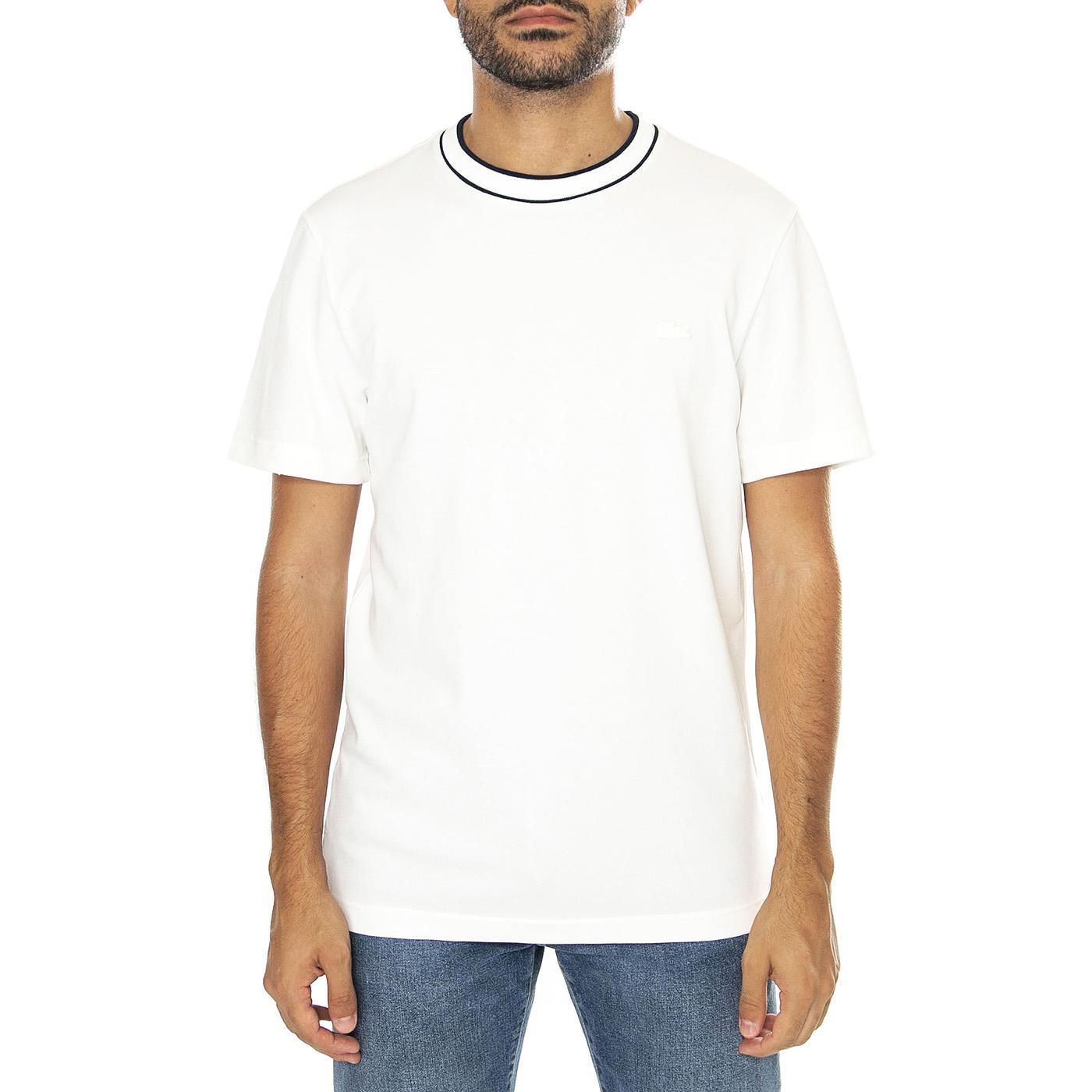 T-Shirt TH8174-70V - Maglietta Girocollo Uomo Bianca TH8174-70V  LACOSTE 