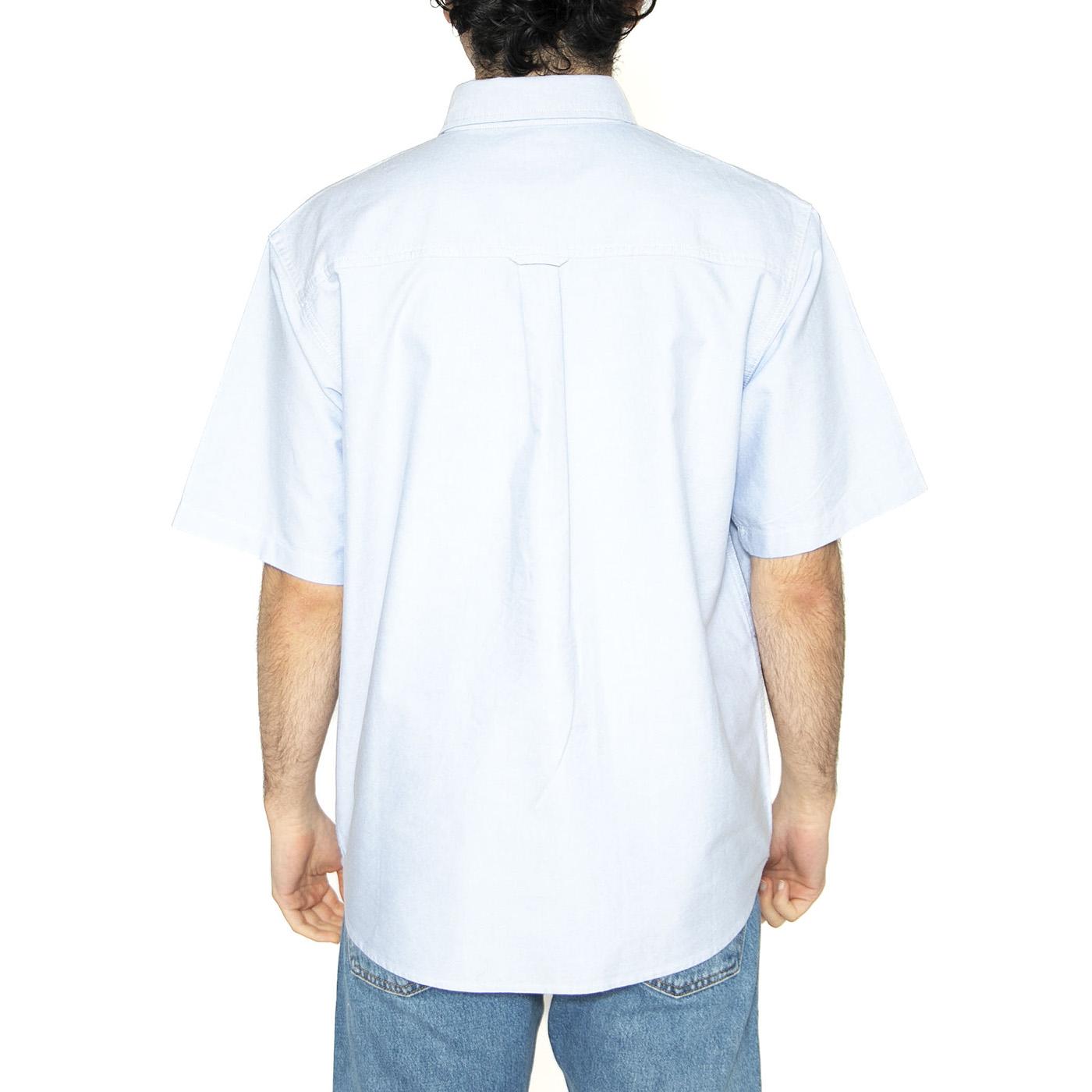 S/S Braxton Shirt Bleach / Wax - Camicia Maniche Corte Uomo Blu I031454.1ONXX  CARHARTT WIP 