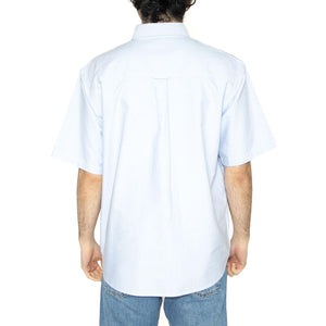 S/S Braxton Shirt Bleach / Wax - Camicia Maniche Corte Uomo Blu I031454.1ONXX  CARHARTT WIP 