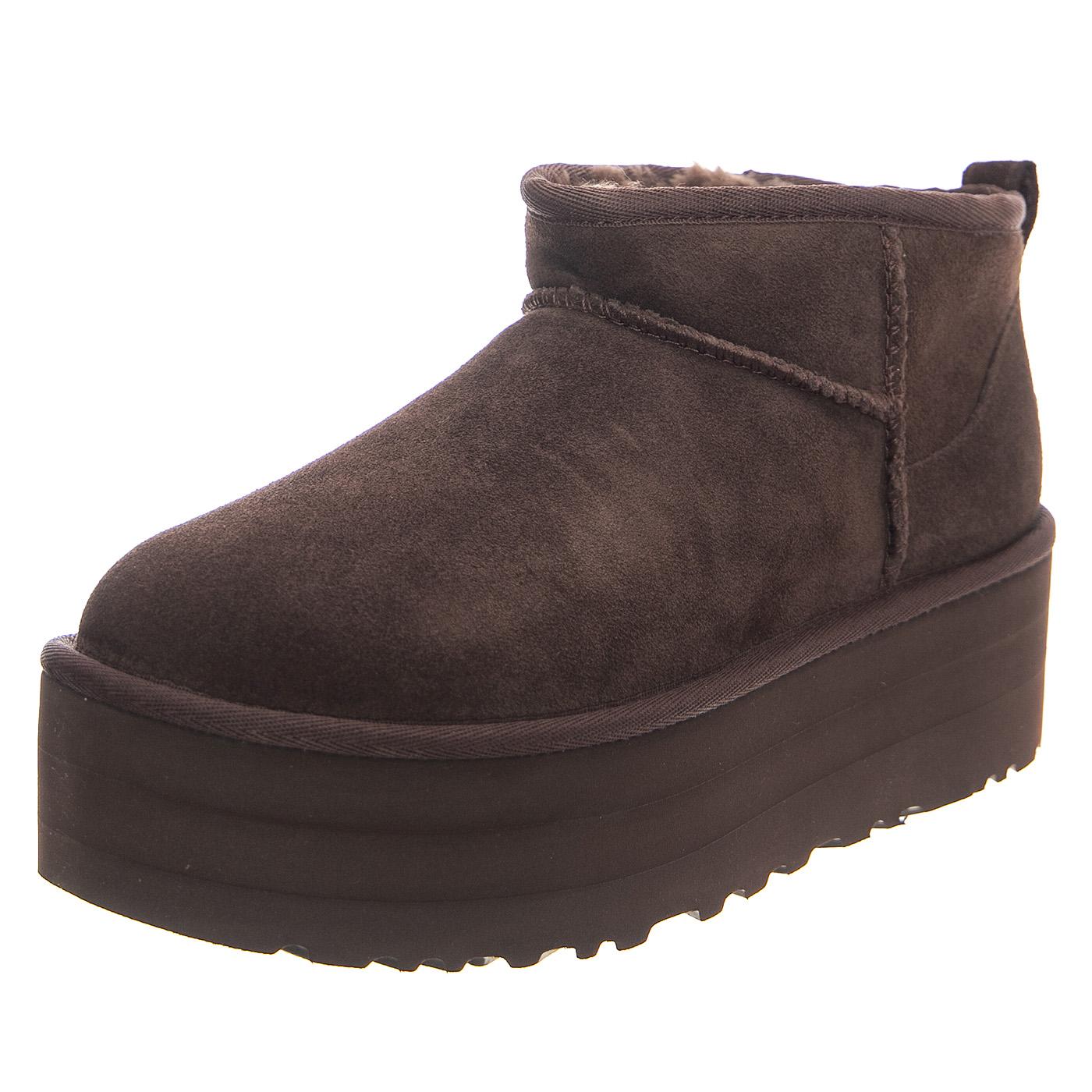 W Classic Ultra Mini Platform Burnt Cedar - Stivaletti Donna Marroni 1135092-BCDR  UGG 