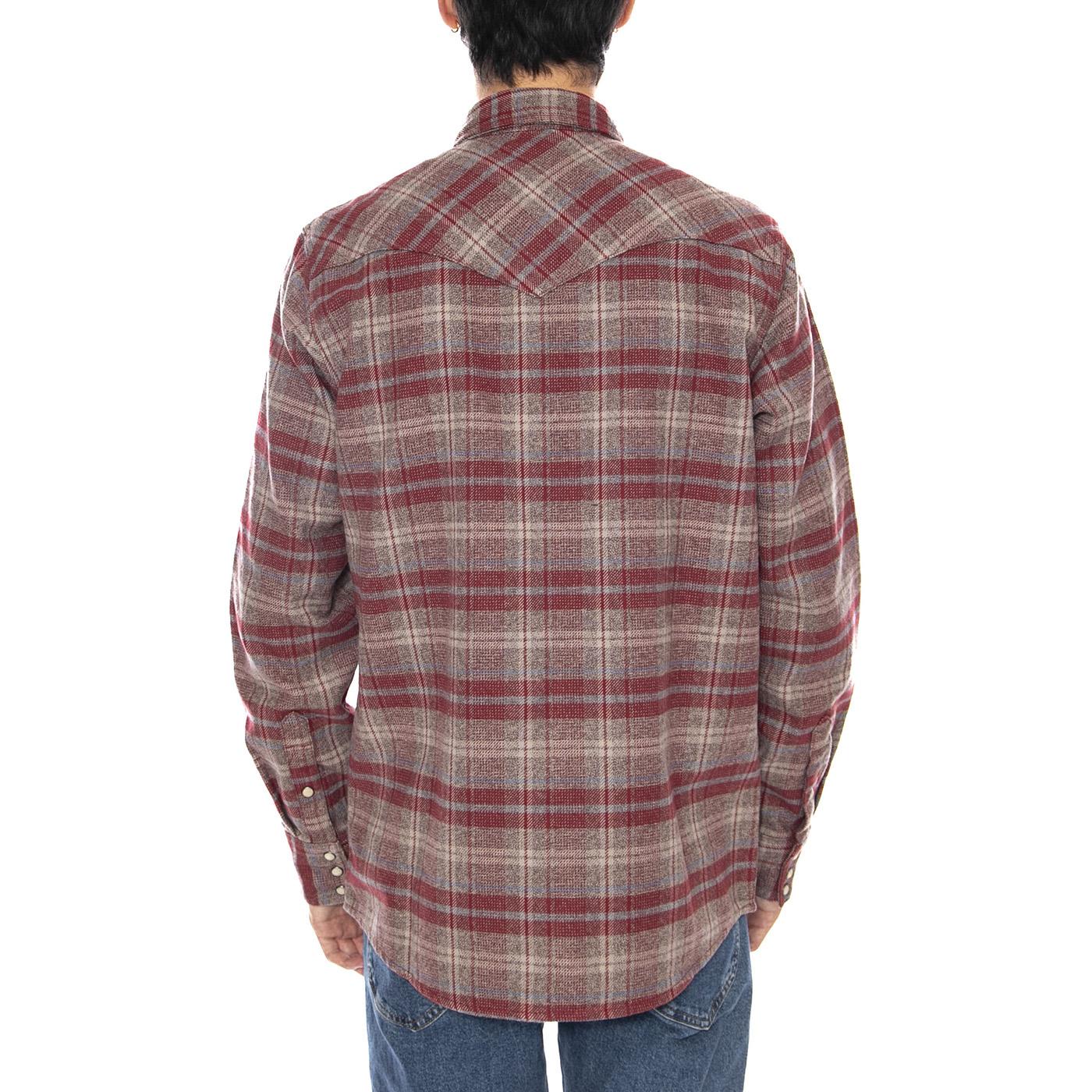 Western Shirt Ruby Wine - Camicia Uomo Multicolore 112371525 . WRANGLER 