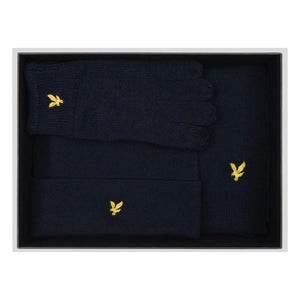 Checked Scarf and Beanie Gift Dark Navy - Set Cappellino, Sciarpa e Guanti Blu GF2103A-Z271  LYLE & SCOTT 