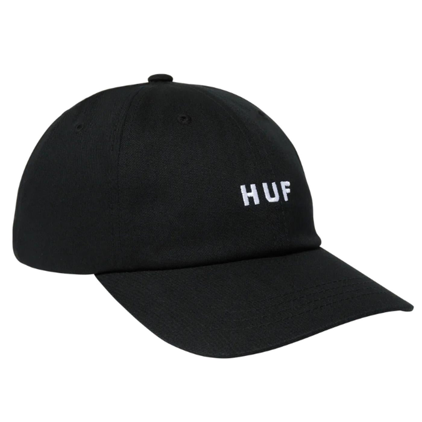 Huf Set OG CV 6 Panel Hat Black - Cappellino con Visiera Nero HT00716-BLACK  HUF 