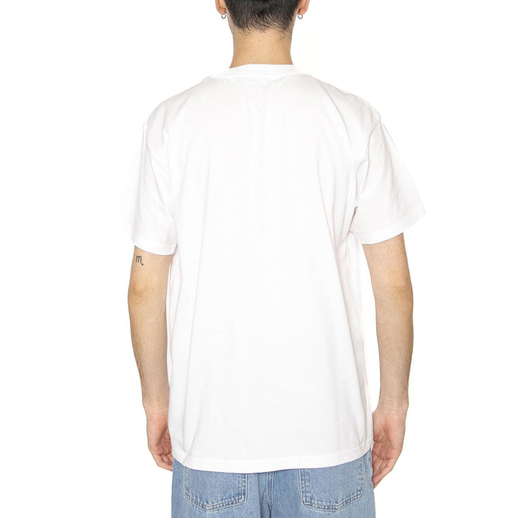 S/S Pocket Heart T-Shirt White / Red - Maglietta Girocollo Uomo Bianca I032128.1WZXX . CARHARTT WIP 
