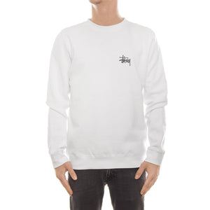 BASIC STUSSY CREW WHITE 1914003-WHITE  STUSSY 