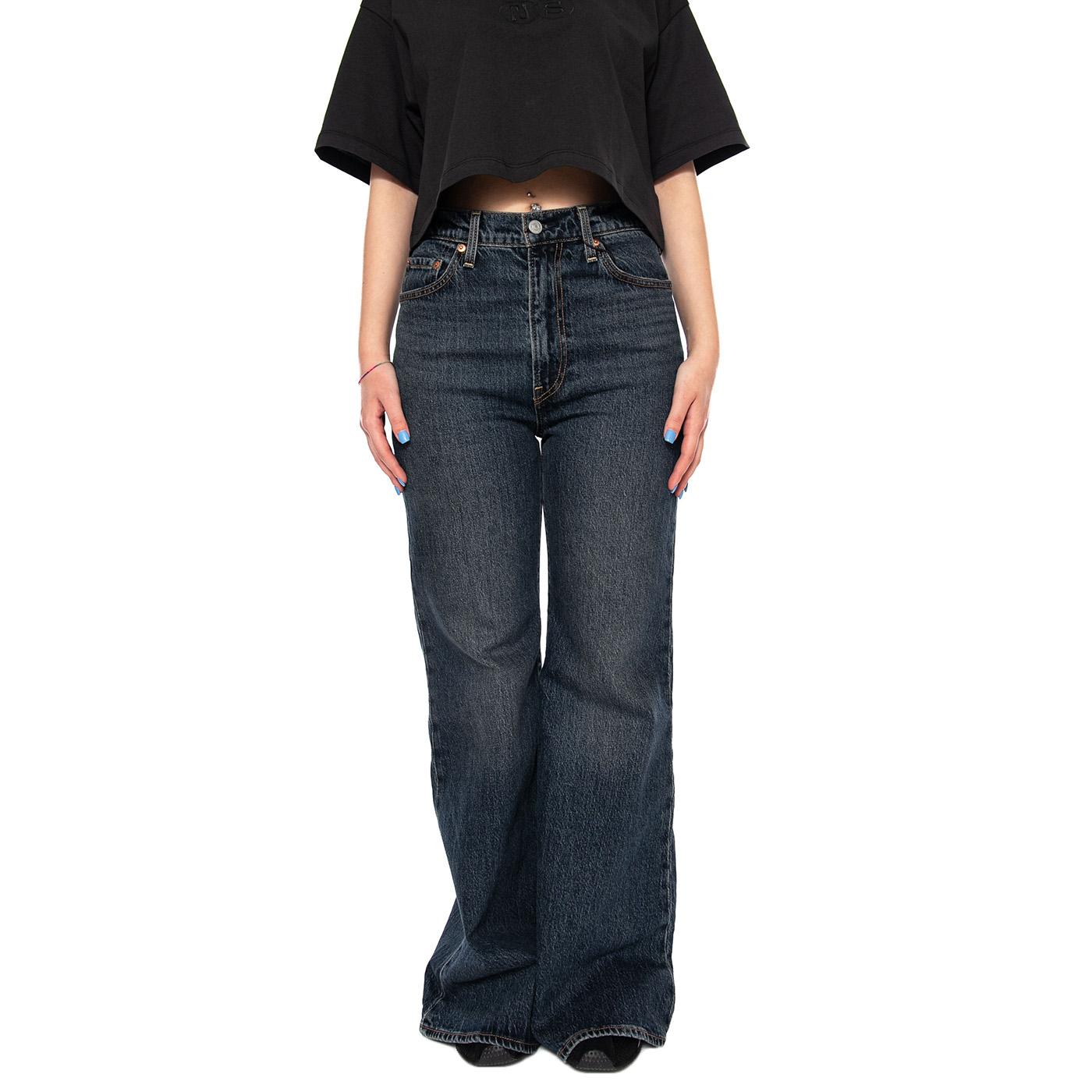 RIBCAGE BELL ROMANTIC STORY - Pantaloni Denim Jeans Donna Blu A7503 0019 LEVIS 