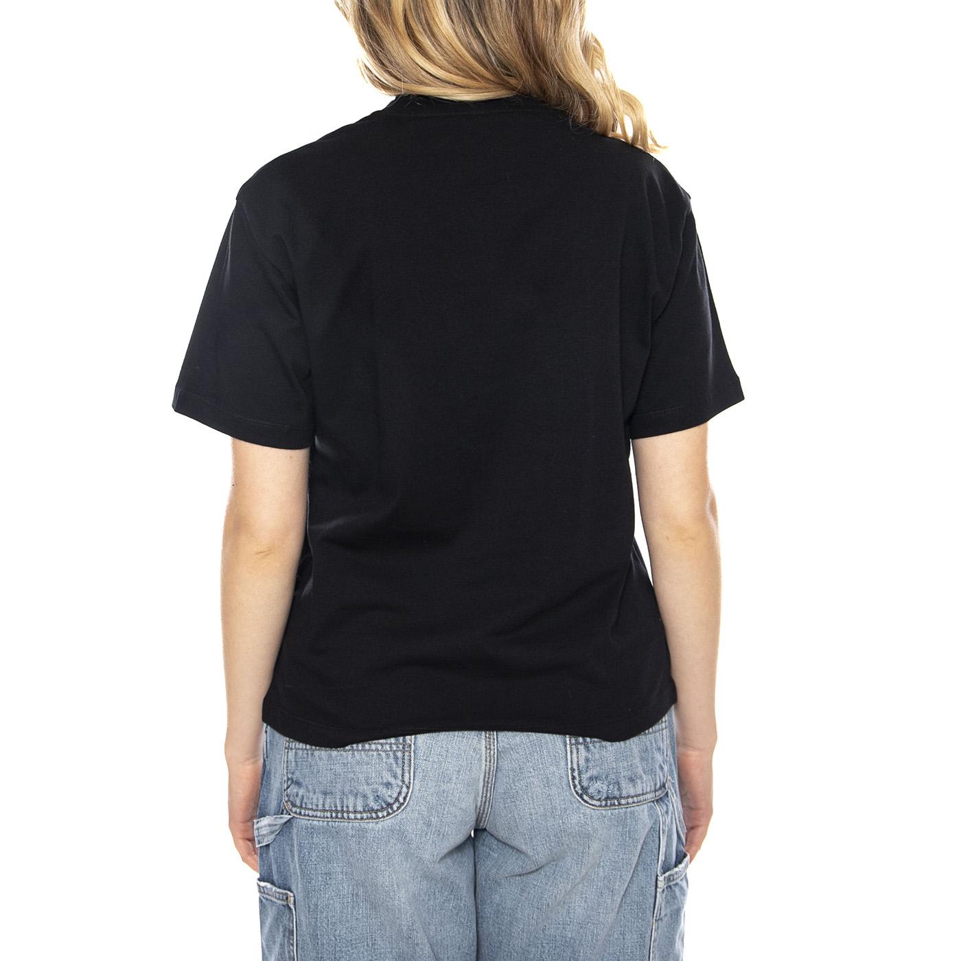 W Carhartt S/S Heart Patch T-Shirt - Nera - Maglietta Donna I032318_00E_XX . CARHARTT WIP 