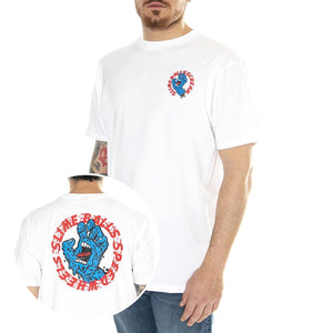 SB Hand White - Maglietta Girocollo Uomo Bianca SCA-TEE-11007  SANTA CRUZ 