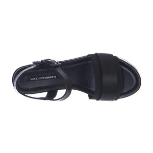 Joni Sandals - Black - Sandali con Zeppa Donna Neri WSSJONI-BLK  WINDSOR SMITH 