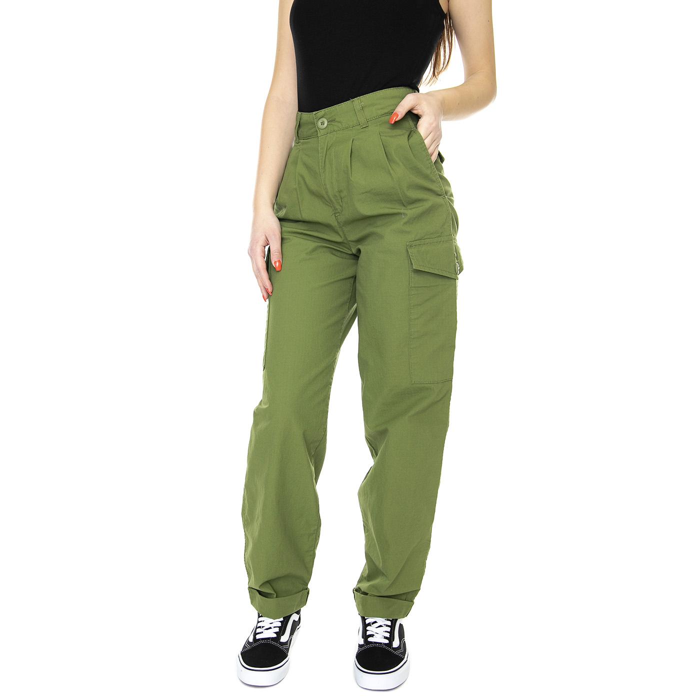 W' Collins Pant Kiwi Rinsed - Pantaloni Cargo Donna Verdi I031565-1D002  CARHARTT WIP 