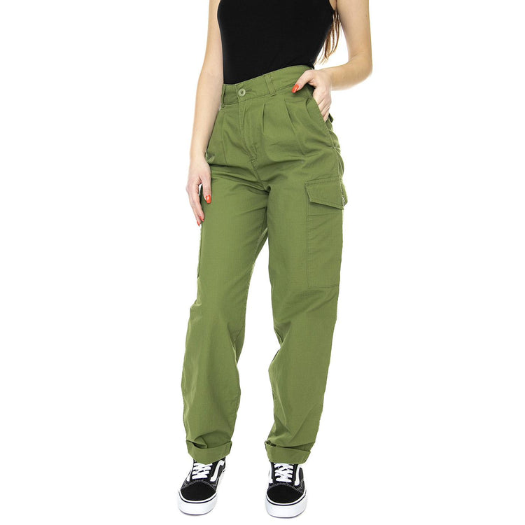 W' Collins Pant Kiwi Rinsed - Pantaloni Cargo Donna Verdi I031565-1D002  CARHARTT WIP 