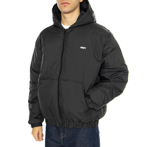 Retreat Hooded Jacket Black - Giacca Uomo Nera 121800547-BLK  OBEY 