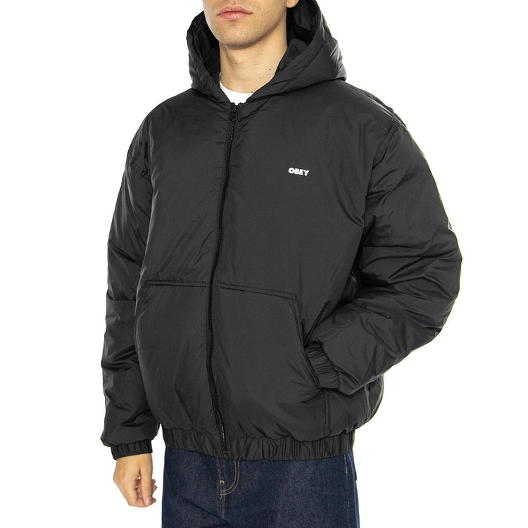 Retreat Hooded Jacket Black - Giacca Uomo Nera 121800547-BLK  OBEY 