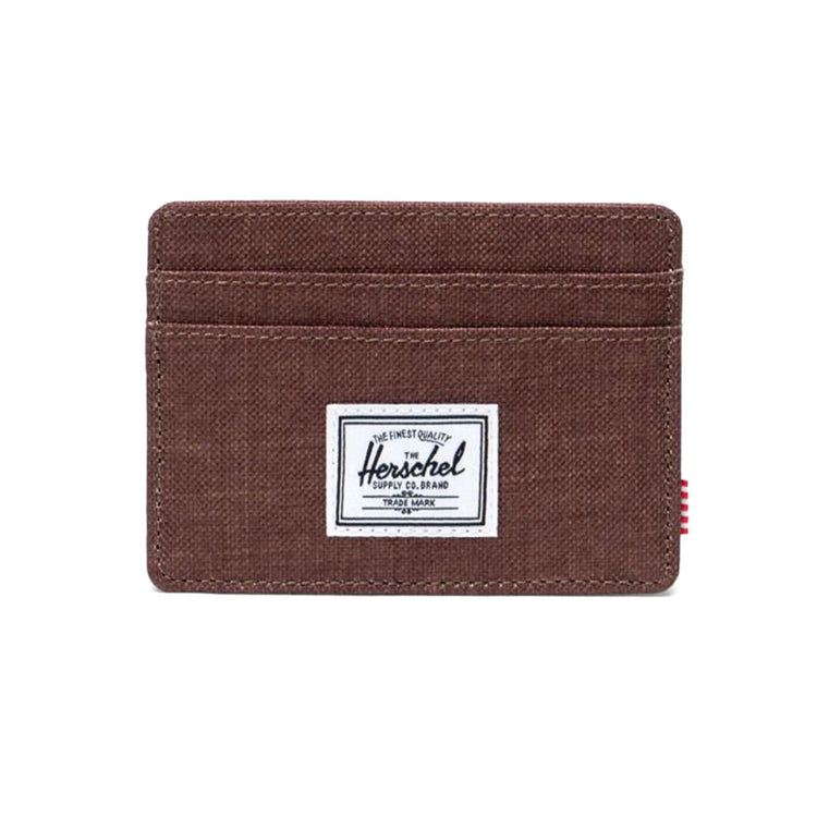 Charlie Cardholder Potting Soil Crosshatch - Portacarte Marrone<BR/> 30065 06573 HERSCHEL 