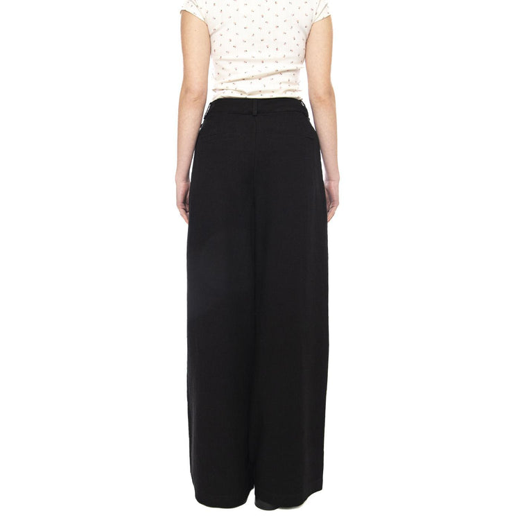 Gunli Pants - Pantaloni Donna Larghi Neri 232004191 999 MINIMUM 
