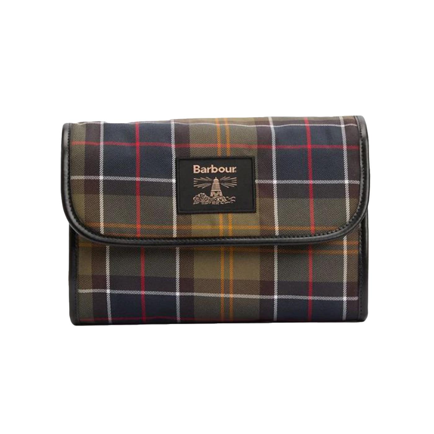 Tartan Hanging Bag - Beauty Case Appeso Tartan MAC0425 OL91 BARBOUR 