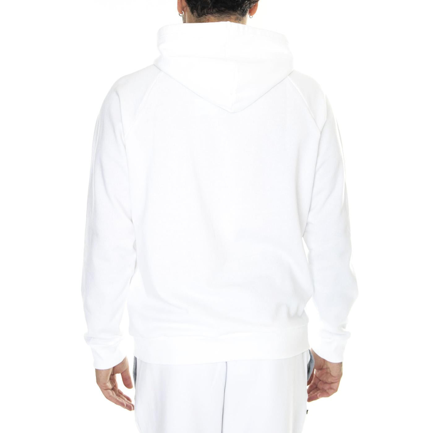 UA Rival Fleece Hoodie White Sweat - Felpa con Cappuccio Uomo Bianca 77-1379757-100  UNDER ARMOUR 
