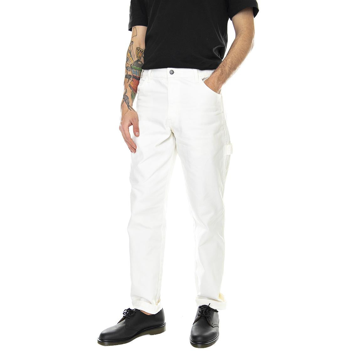 Carpenter - Pantaloni Uomo Stone Washed Cloud / Bianchi DK0A4XIFC431  DICKIES 