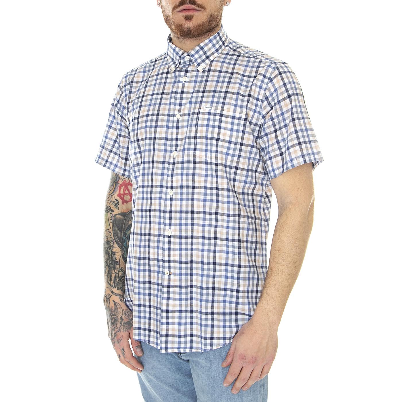 Barbour Kinson Tailored Shirt Stone - Camicia Maniche Corte Uomo Multicolore MSH5290-ST51-SS23  BARBOUR 